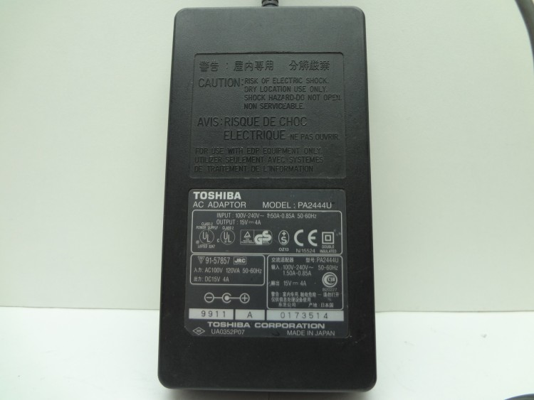 Блок Питания Toshiba PA2444U 15V 4A 60W