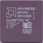 Процессор AMD A80486DX-40 40Mhz PGA168 486