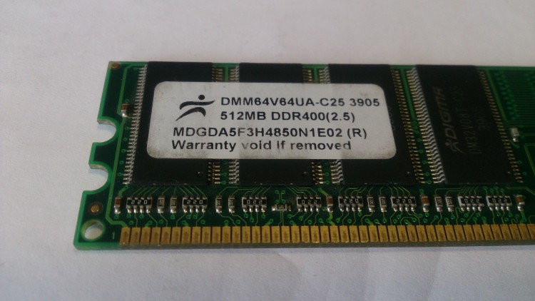 Оперативная память Sigma DDR1 512MB DMM64V64UA-C25 3905