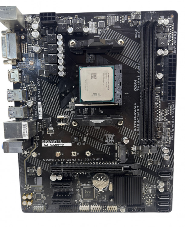 Материнская плата GIGABYTE GA-A320M-H + Athlon 200G AM4