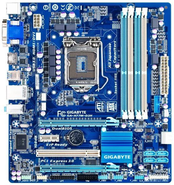 Материнская плата GA-H77M-D3H (rev. 1.1) socket 1155