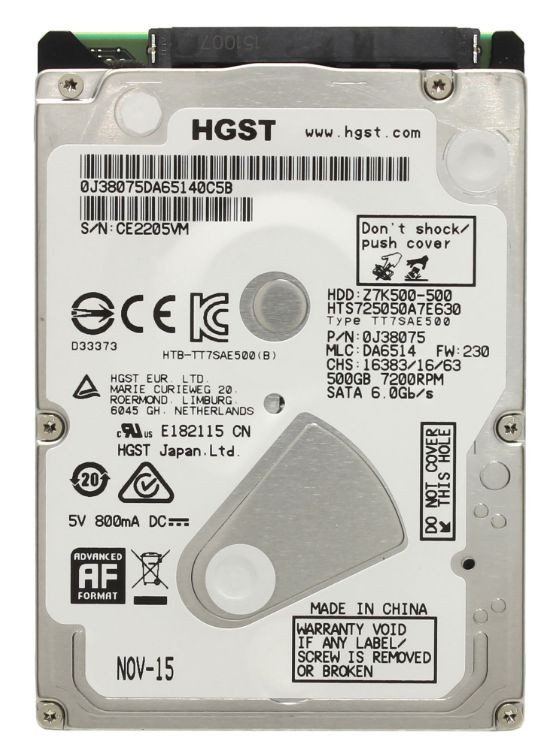 Жесткий диск HGST HTS725050A7E630 SATA 2.5