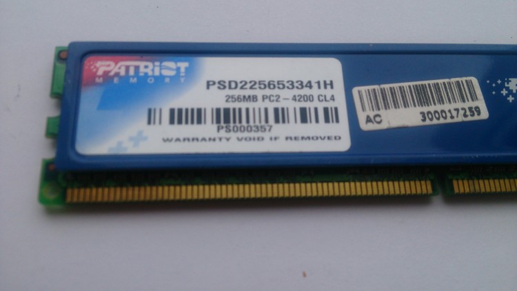 Оперативная память Patriot DDR2 256mb 4200