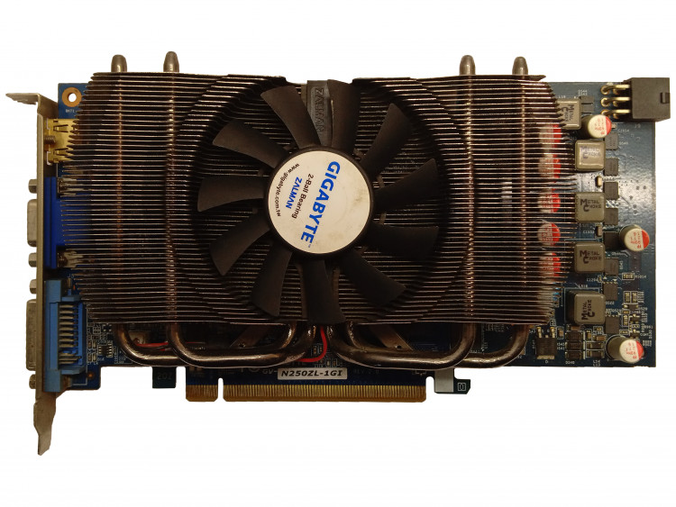 Видеокарта GIGABYTE GV-N250ZL-1GI 1Гб DDR3