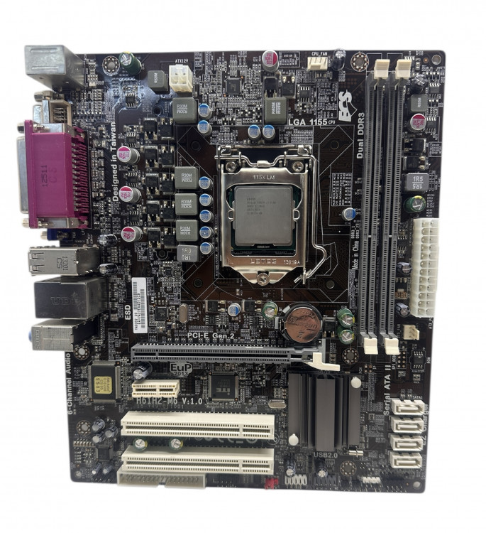 Материнская плата ECS H61H2-M6 +I3-2100 Socket 1155