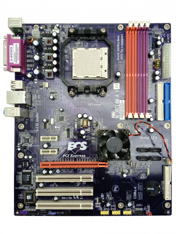 Материнская плата EliteGroup NFORCE4M-A rev3.0 (RTL) SocketAM2