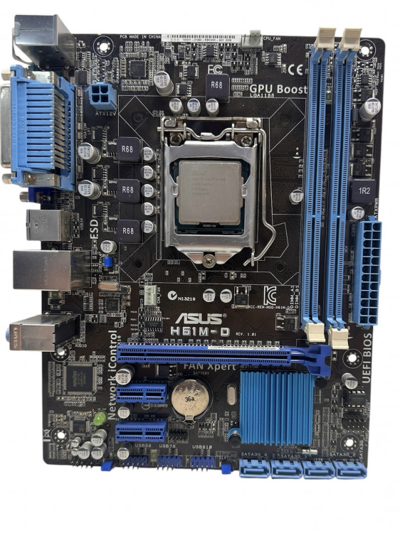 Материнская плата ASUS H61M-D + I3-3240 Socket 1155