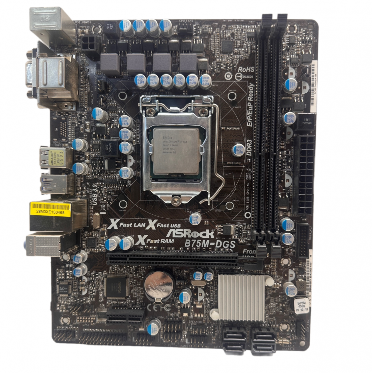 Материнская плата ASRock B75M-DGS + I3-3220 Socket 1155