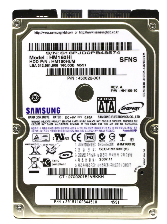 Жесткий диск Samsung Spinpoint HM160HI 160Gb SATA I 2,5