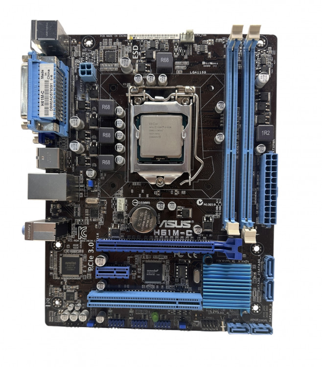 Материнская плата ASUS H61M-C + I3-3220 Socket 1155