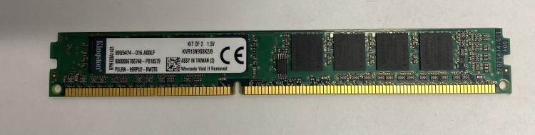 Оперативная память Kingston ValueRAM 8GB (4GBx2) DDR3 1333 МГц DIMM CL9  KVR13N9S8K2/8 - Main Image