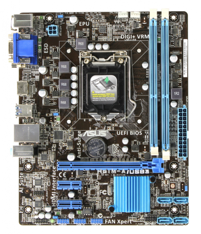 Материнская плата ASUS H61M-A/USB3 Socket 1155