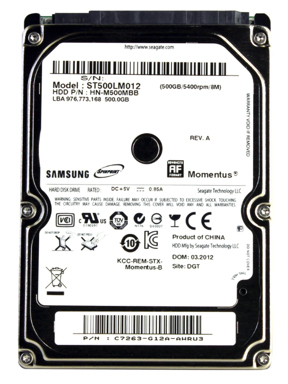 Жесткий диск Seagate ST500LM012 500Gb SATA II 2,5 