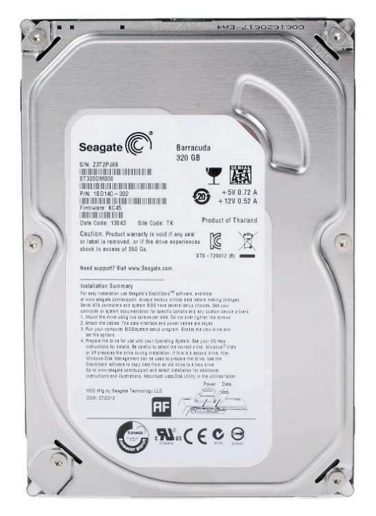 Жесткий диск Seagate ST3320413AS 320GB SATA 3,5''
