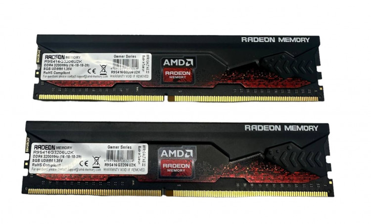 Оперативная память Amd R9 Gamers Series Black Gaming R9S416G3206U2K DDR4 16Gb (2x8Gb) 