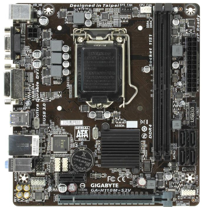 Материнская плата GIGABYTE GA-H110M-S2V Socket 1151