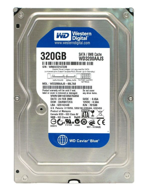 Жёсткий диск Western Digital Blue WD3200AAJS 320GB SATA 3.5