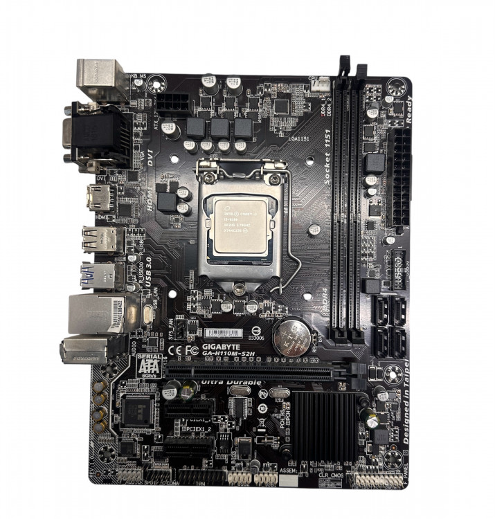Материнская плата GIGABYTE GA-H110M-S2H +I3-6100 Socket 1151 V1