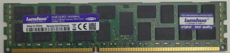 Оперативная память серверная Lanshuo 8GB DDR3 1600MHz DDR3 ECC