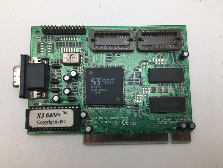 Видеокарта S3 Trio64V+ PCI 1mb