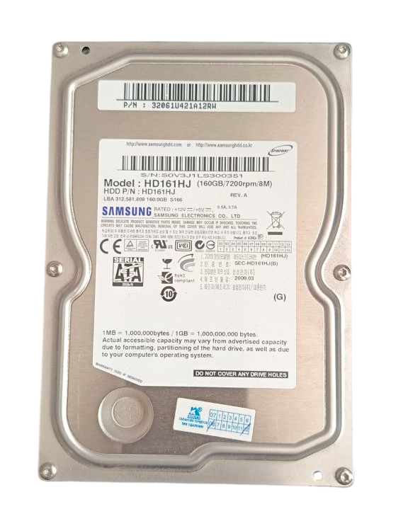 Жесткий диск SAMSUNG HD161HJ 160Gb SATA 3.5