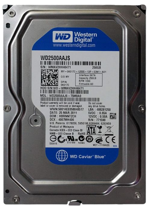 Жесткий диск Western Digital WD Blue 250GB WD2500AAJS 3.5"​ SATA 