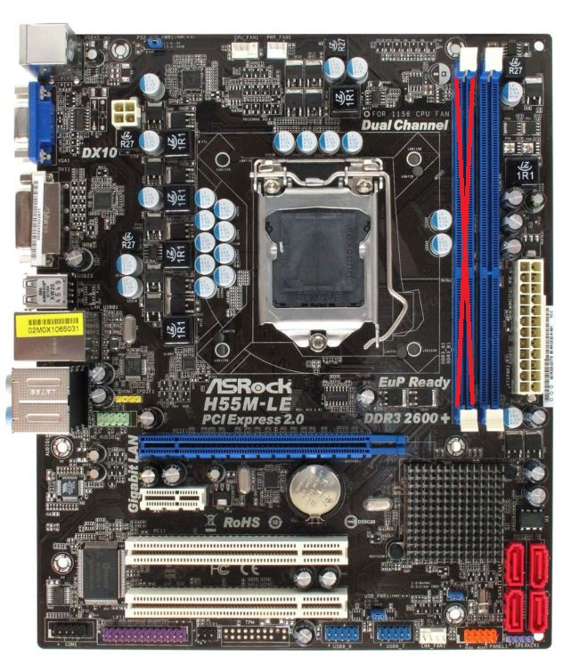 Материнская плата ASRock H55M-LE (Уценка) LGA1156