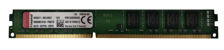 Оперативная память Kingston KVR1333D3N9/8G DDR3 8GB низкопрофильная  