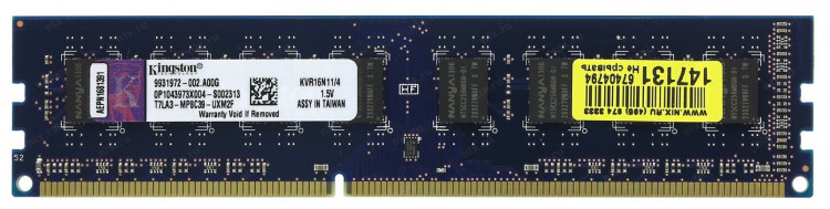 Оперативная память KVR16N11/4 DDR3 4GB 1600MHz