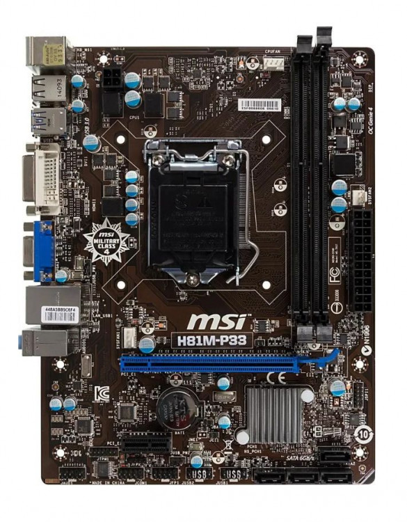 Материнская плата MSI H81M-P33 Socket 1150