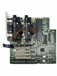 Материнская плата Acer M19A 2xSlot1 + Оригинальный блок питания + 2xPentuim II MMX + Видеокарта 16bit + 128mb RAM