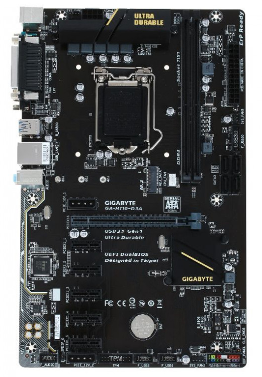 Материнская плата GIGABYTE GA-H110-D3A Socket 1151 