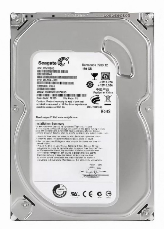 Жесткий диск Seagate 7200 160GB ST3160318AS SATA 3.5 