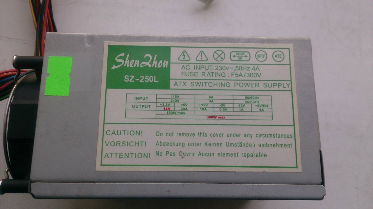 Блок питания Shen2hou SZ-250L 300W