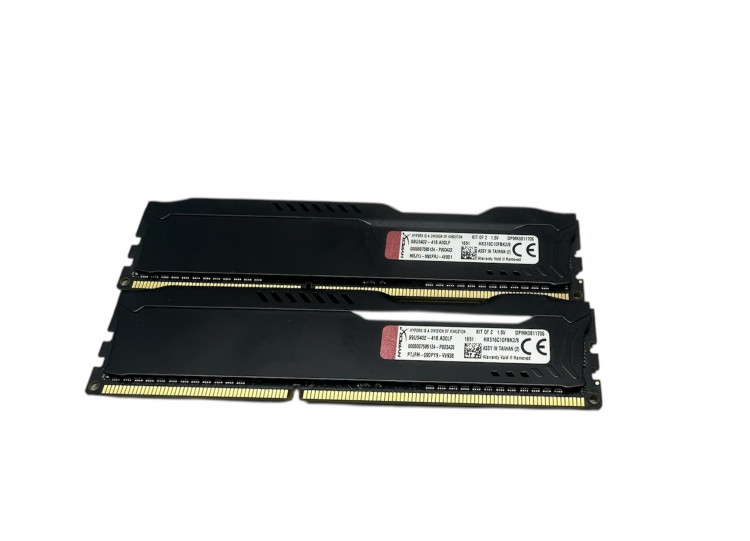 Оперативная память HyperX Fury 8GB (4GB x 2шт.) DDR3 1600 МГц DIMM CL10 HX316C10FBK2/8