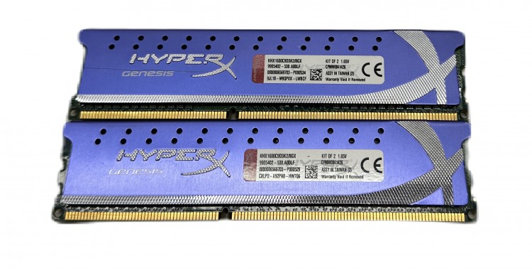 Оперативная память HyperX 8GB (4GB x2шт.) DDR3 1600 МГц DIMM CL9 KHX1600C9D3K2/8GX