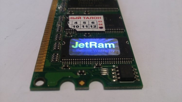 Оперативная память JetRam DDR1 256M DDR400 DIMM3-3-3