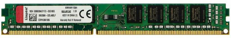 Оперативная память Kingston KVR16N11S8/4 DDR3 4GB низкопрофильная  