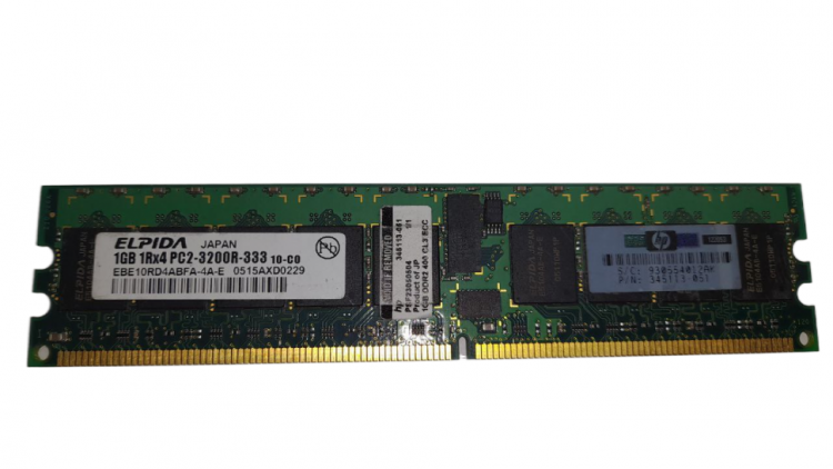 Оперативная память ELPIDA EBE10RD4ABFA-4A-E/1G 1GB PC2-3200 DDR2-400MHz ECC