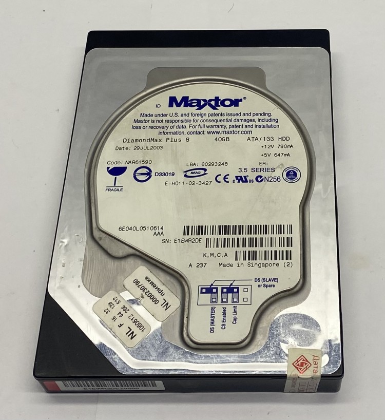 Жесткий диск Maxtor 6E040L0 40Gb IDE