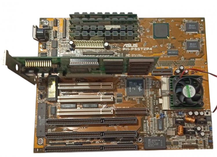 Asus P/I-P55T2P4, Cyrix 6x86L PR200+, 24MB (72-pin FPM), S3 ViRGE