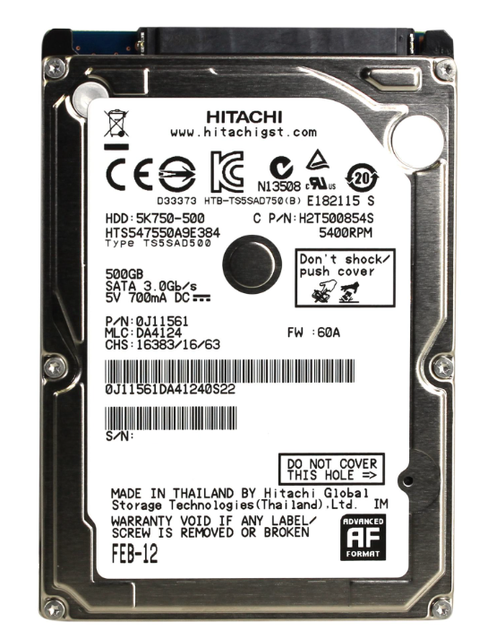 Жесткий диск Hitachi HTS547550A9E384 500Gb SATA II 2,5 