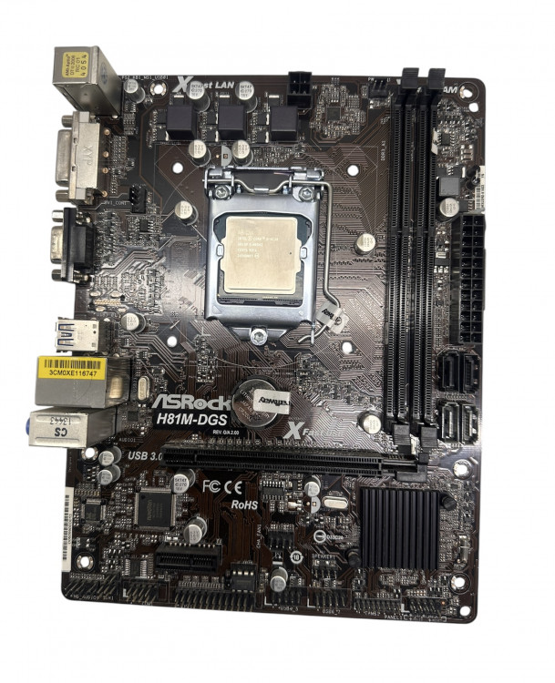 Материнская плата ASRock H81M-DGS +I3-4130 Socket 1150