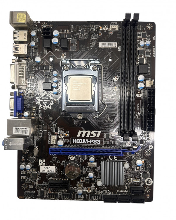 Материнская плата MSI H81M-P33 +i3-4150  Socket 150
