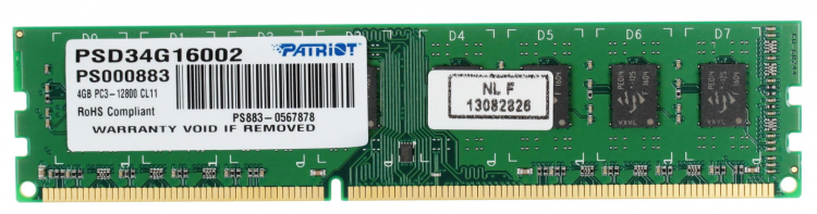 Оперативная память Patriot PSD34G16002 4GB DDR3