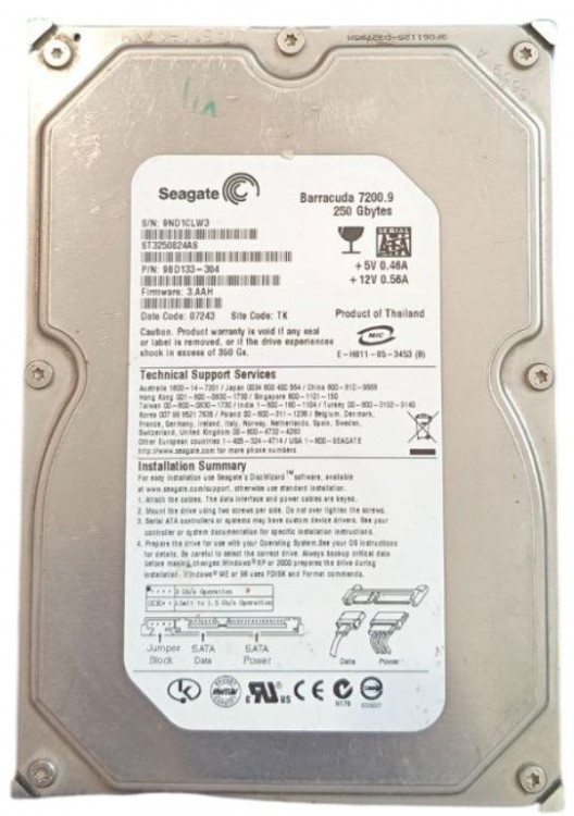 Жесткий диск Seagate 250GB ST3250824AS SATA 3.5