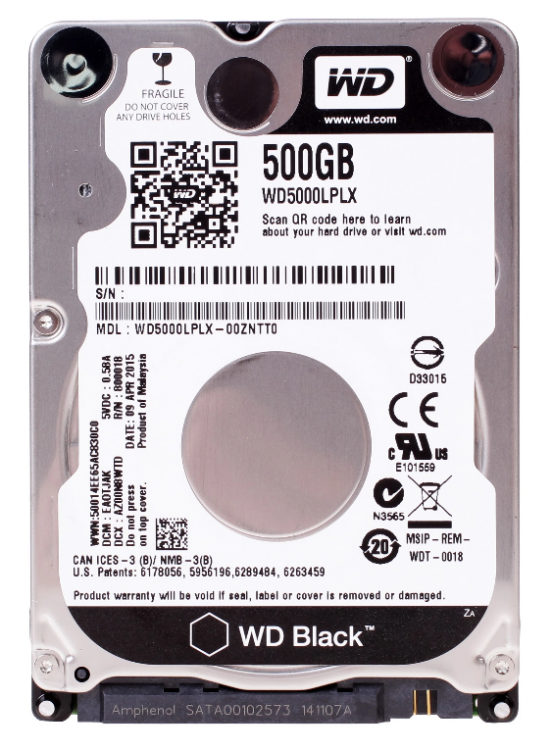Жёсткий диск Western Digital Blue WD5000LPLX 500GB SATA III 2.5