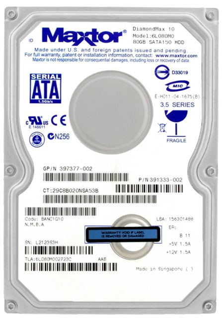 Жесткий диск Maxtor 80 GB 6L080M0 SATA I 3.5